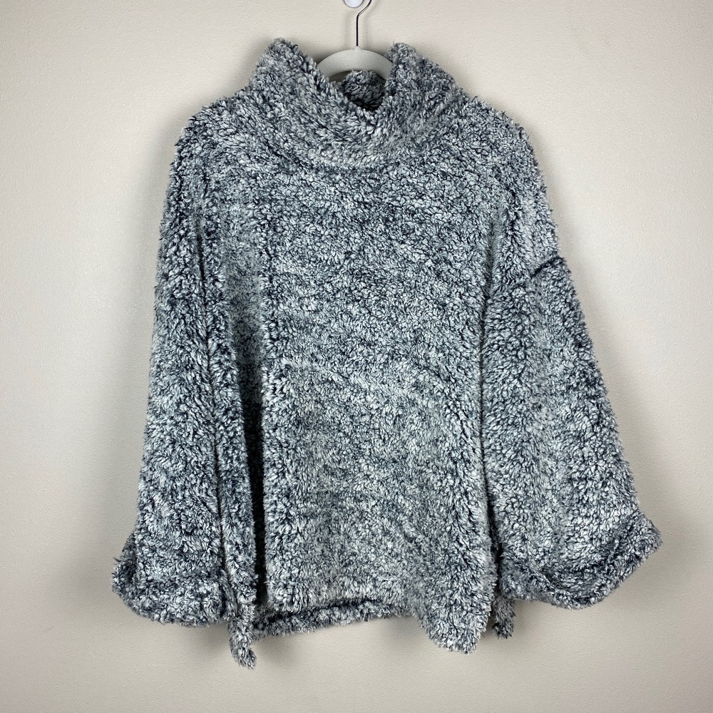 Anthro | Sunday in Brooklyn Grey Sibley Oversized Sherpa Pullover - Size XS/S